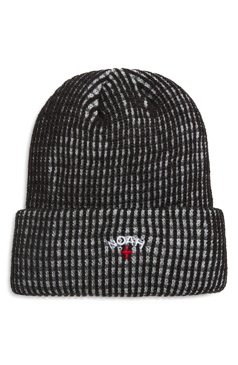 Noah Tri-Color Beanie, Main, color, Black/ Grey/ Dark Grey