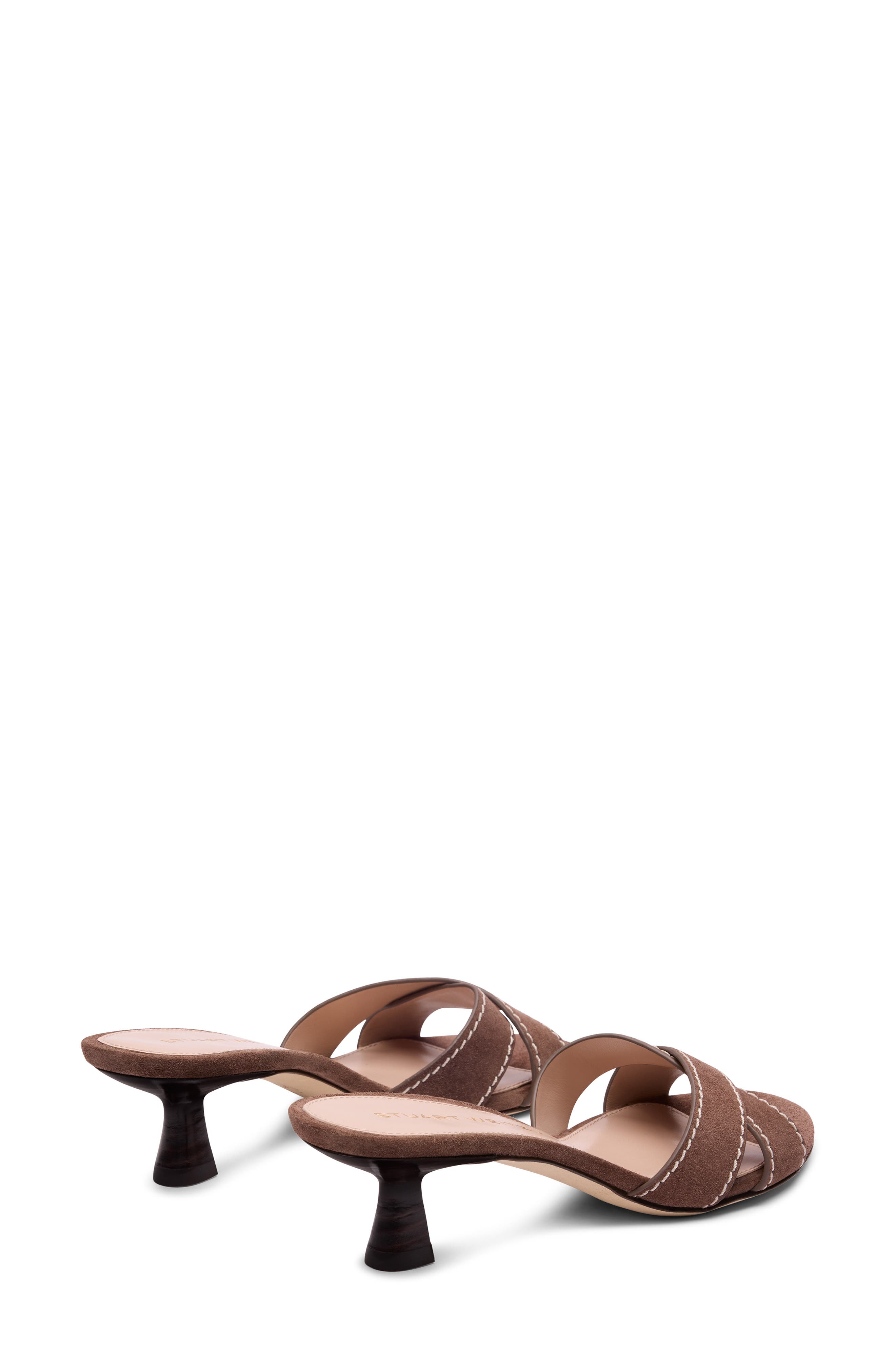 Minimalist Kitten Heel Slide Sandal, Alternate, color, CIGAR SUEDE