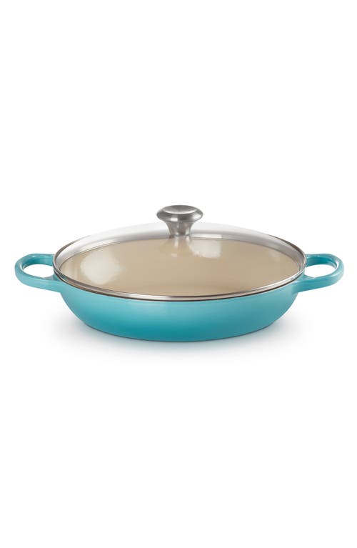 Le Creuset Enameled Cast Iron Signature Round 2.25-qt. Braiser With Glass Lid In Caribbean