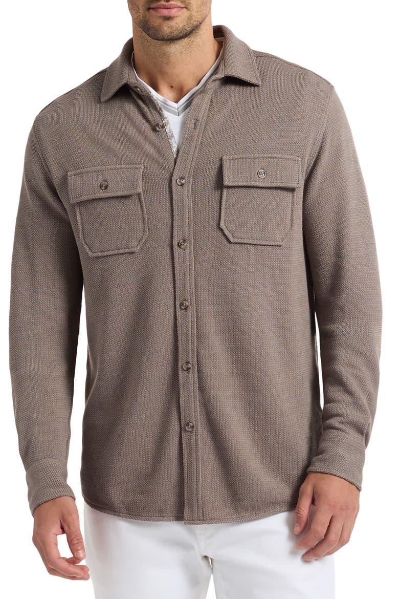 Wayne Long Sleeve Knit Shirt, Main, color, LIGHT GREY