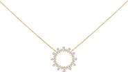 Haus of Brilliance 14K Yellow Gold Plated Sterling Silver 3/4 Cttw Diamond Starburst Pendant Necklace