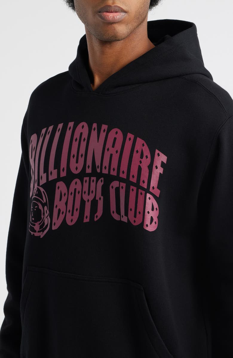 Billionaire Boys Club Curve Cotton Graphic Hoodie, Alternate, color, Black