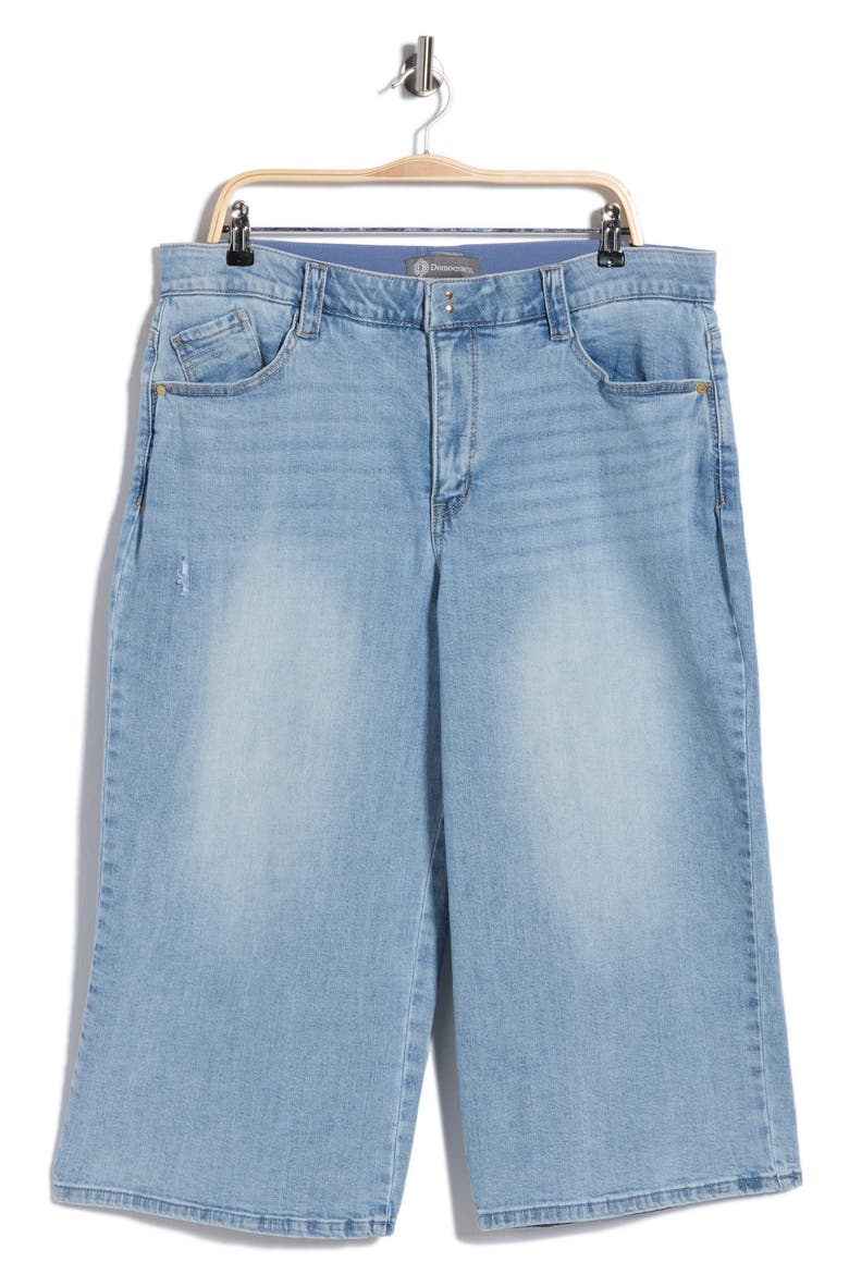 Relaxed Wide Leg Capri Jeans, Alternate, color, LIGHT BLUE VINTAGE
