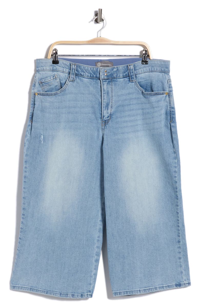 Democracy Relaxed Wide Leg Capri Jeans, Main, color, Light Blue Vintage