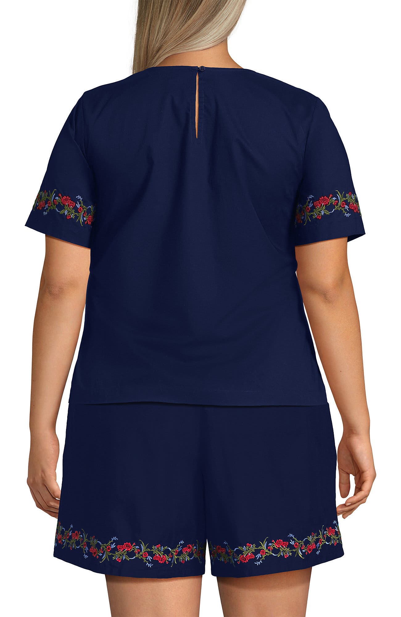 Poplin Eyelet Back Tie Shirt - image 4