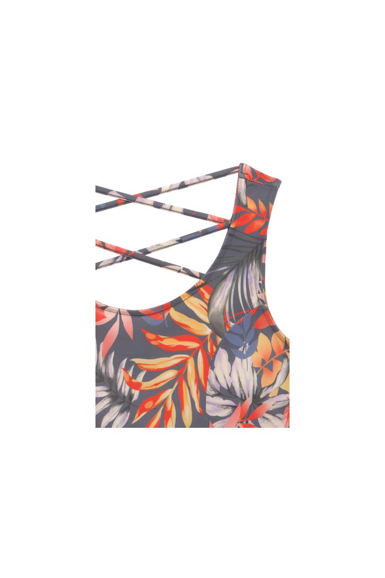 Strappy Back Print Dress, Alternate, color, Grey Printed