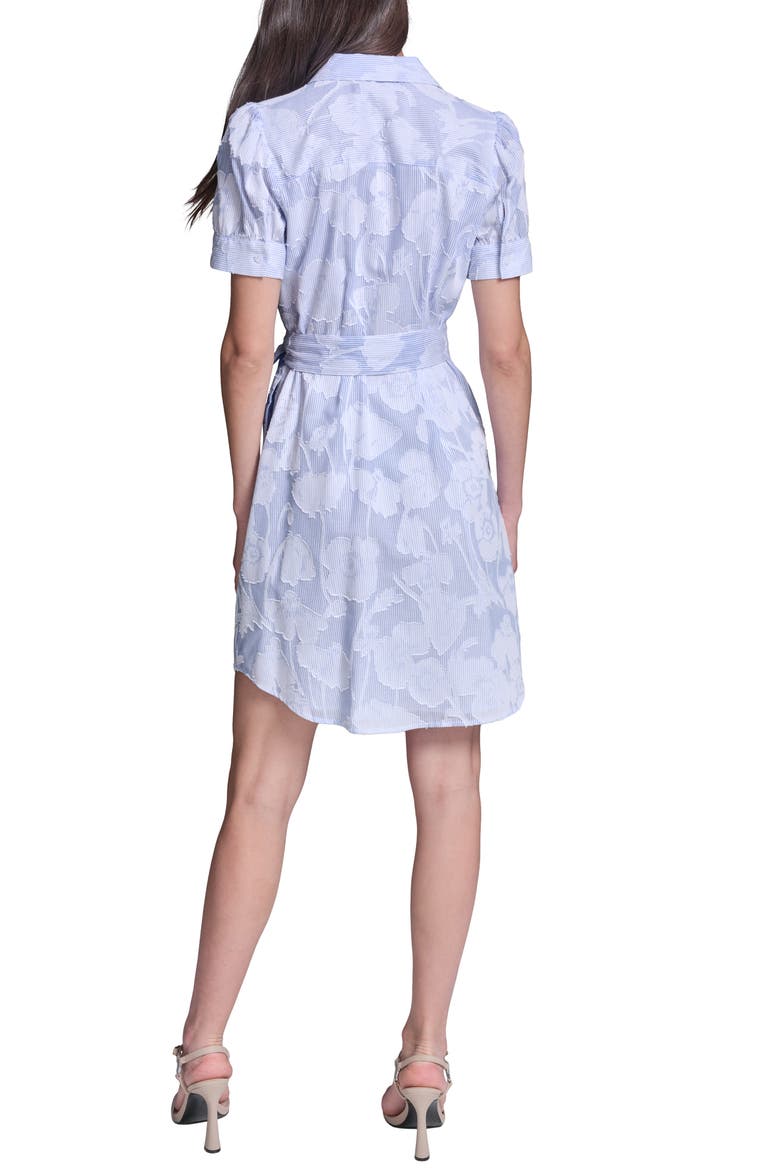 Floral Burnout Shirtdress, Alternate, color, BLUE MULTI
