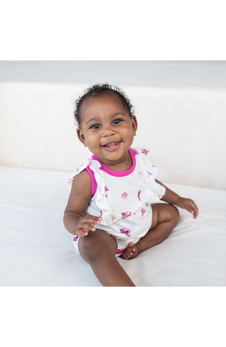 Kyte BABY Kids' Raspberry Shell Stretch Bubble Romper, Alternate, color, 