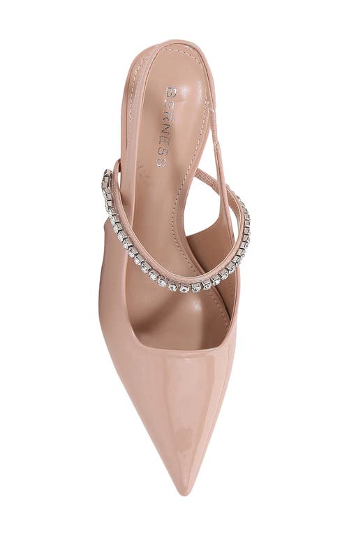 BERNESS BERNESS CAMILLE RHINESTONE POINTED TOE SLINGBACK PUMP