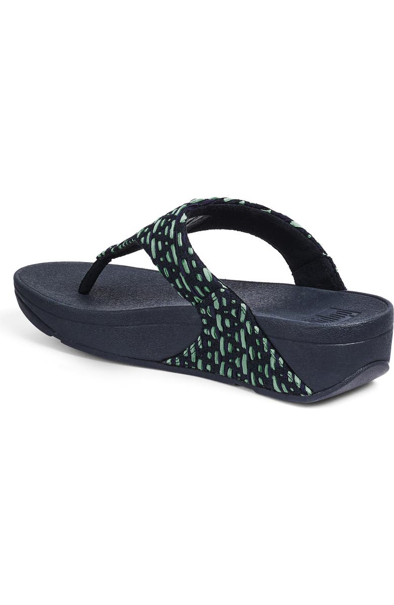 FitFlop Lulu Geo Webbing Flip Flop, Alternate, color, Midnight Navy Mix