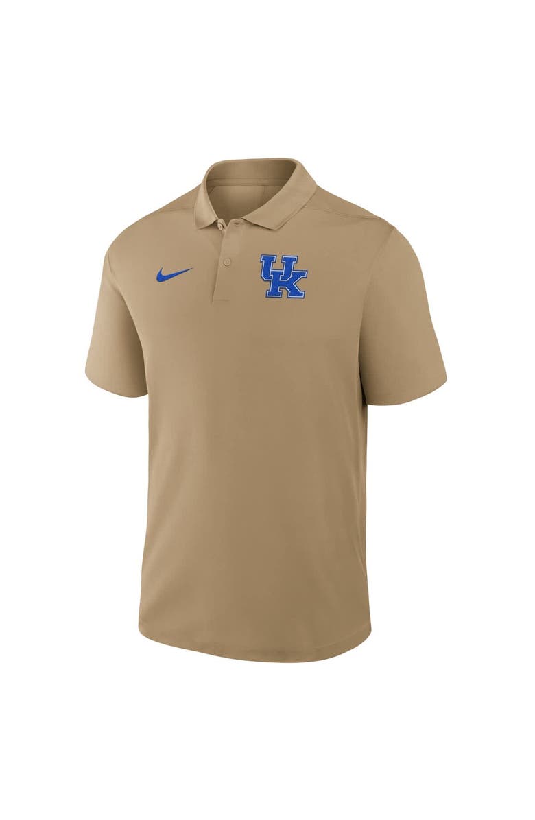 Nike Men's Nike Tan Kentucky Wildcats Primetime Victory Primary Logo Performance Polo, Alternate, color, Tan