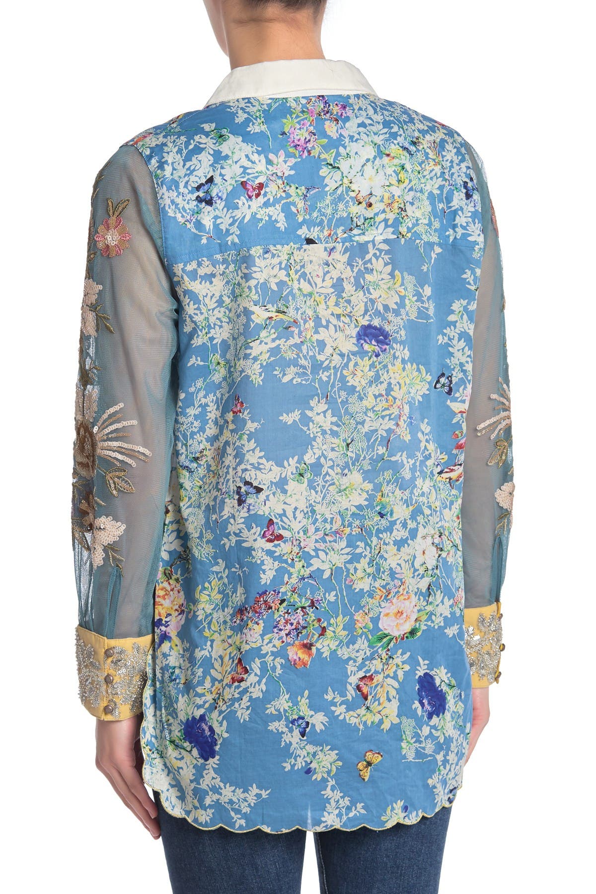ARATTA Here I Am Embroidered Floral Print Shirt (Women) | Nordstromrack