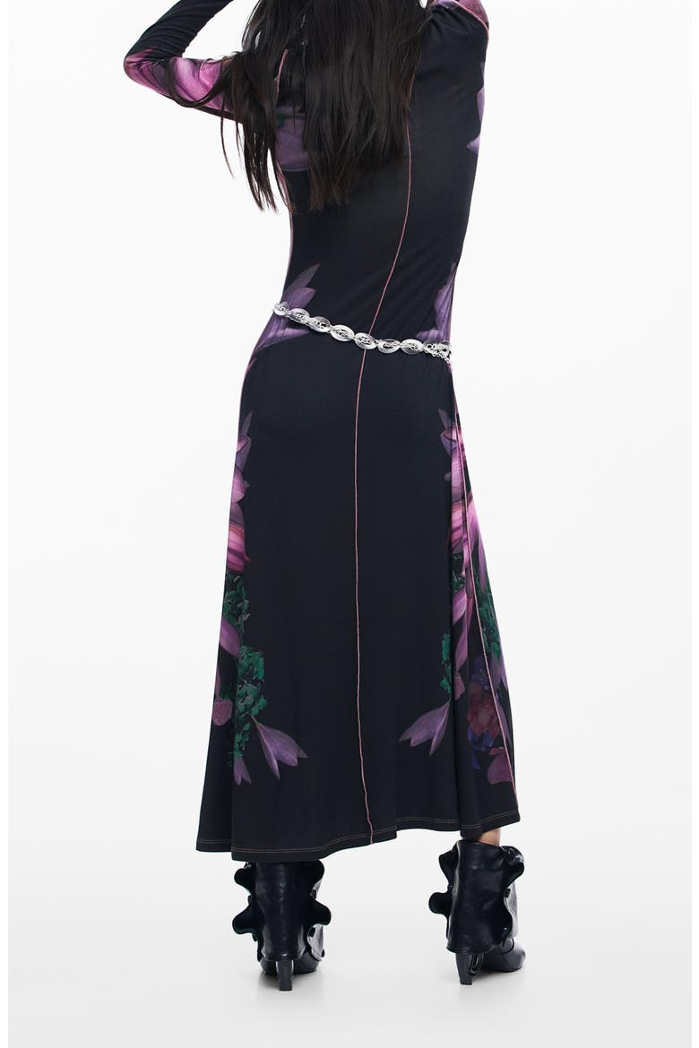 DRESS LONG SLEEVE, Alternate, color, BLACK