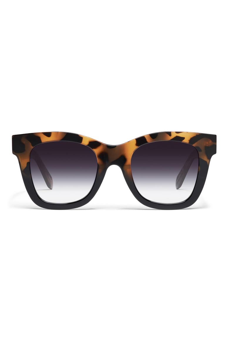 After Hours 51mm Square Sunglasses, Main, color, TORT BLACK/ BLACK FADE LENS
