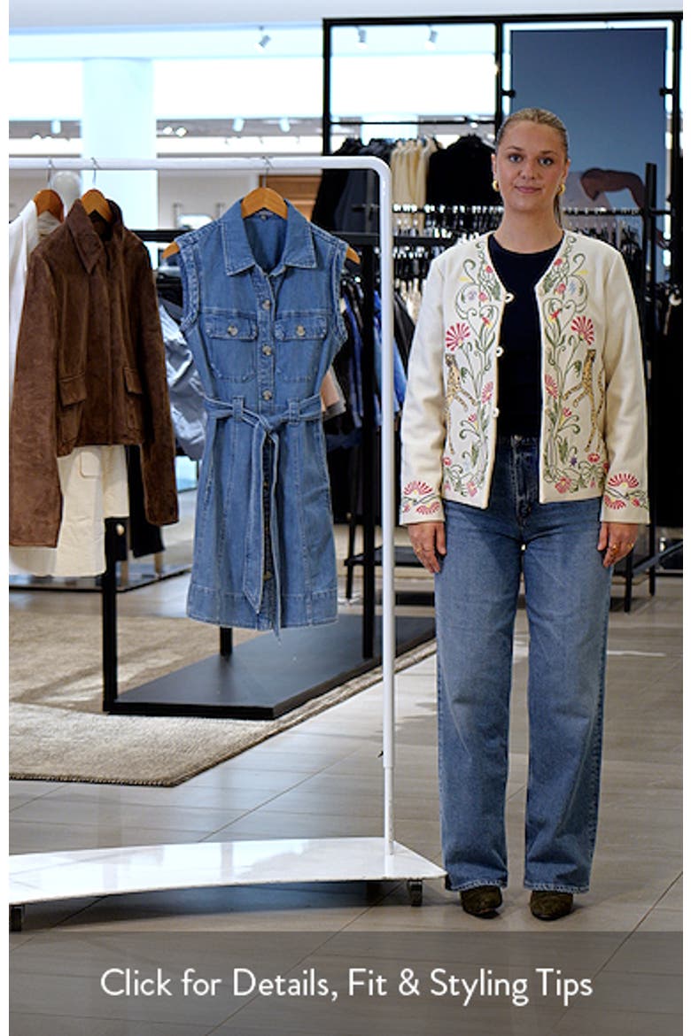Tie Waist Sleeveless Denim Dress video