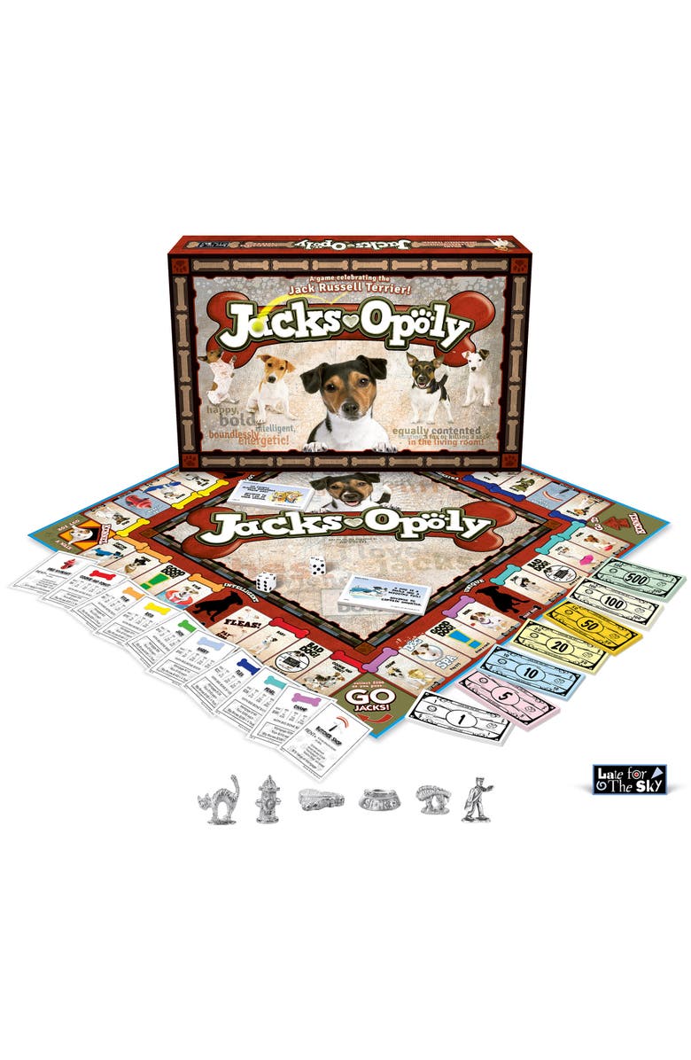 Late for the Sky Jacks Opoly Dog Themed Family Board Game, Ages 8+, Alternate, color, Multicolored
