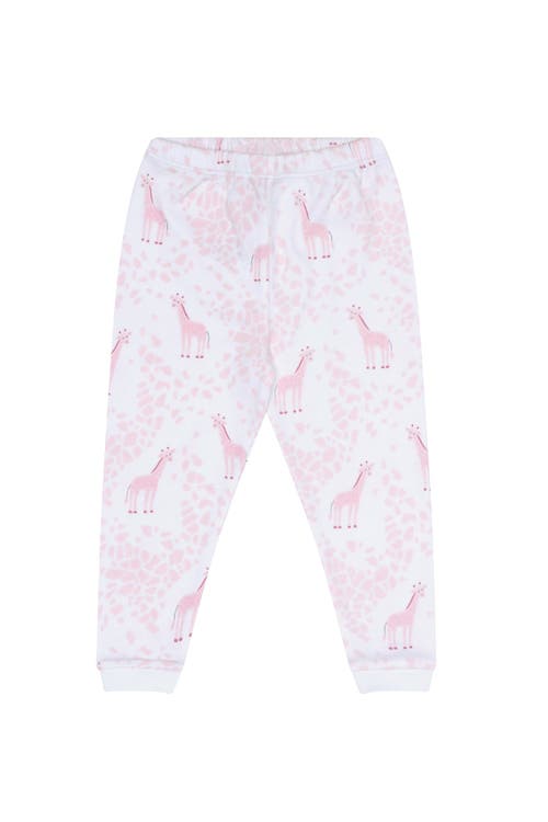 Nellapima Pink Giraffe Print Pajama In Pink