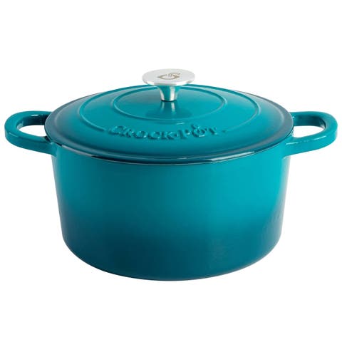 7 Quart Round Enameled Cast Iron Dutch Oven with Lid