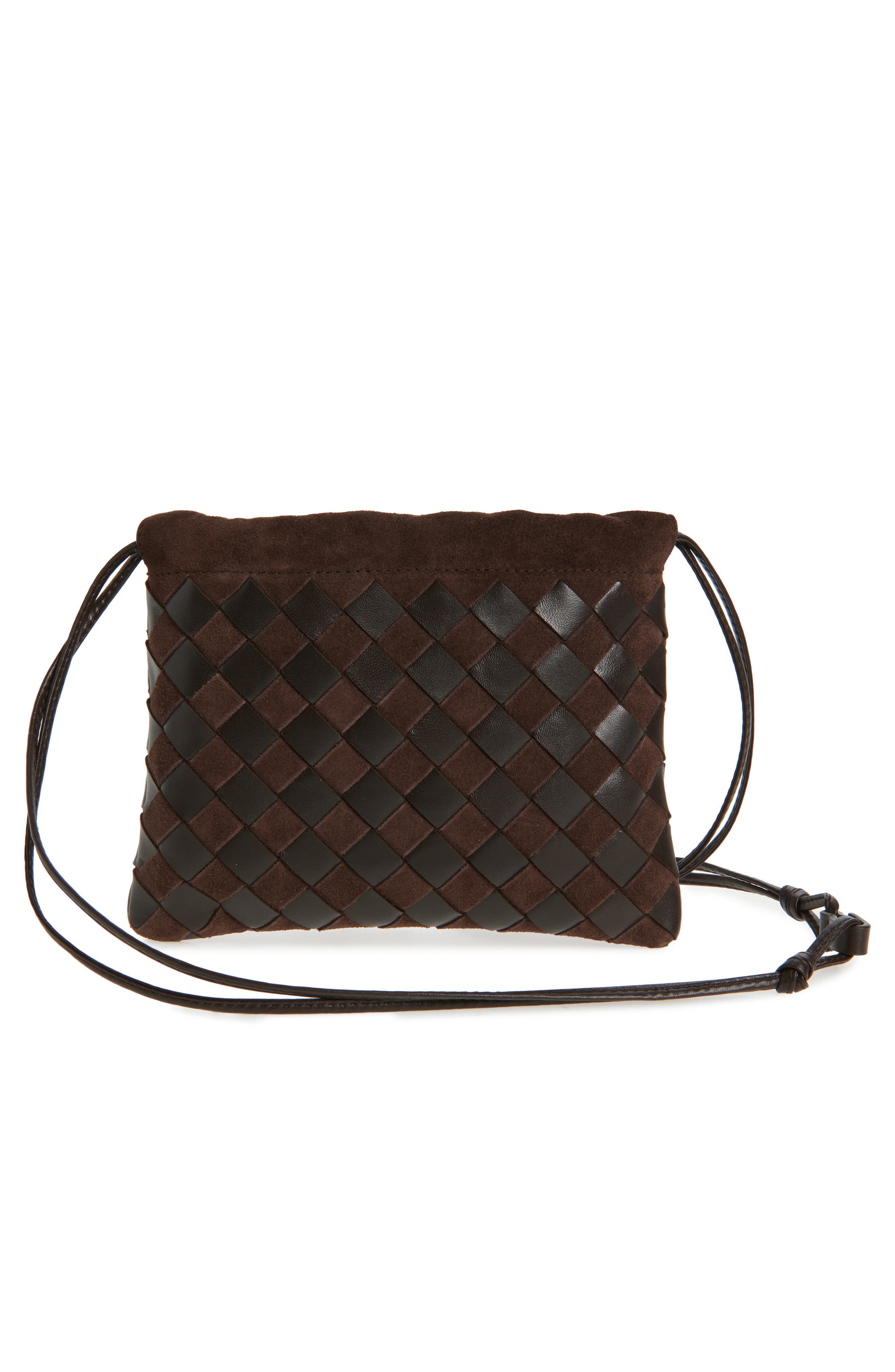 Bottega Veneta Small Dustbag Intrecciato Suede 
Leather Bag, Alternate, color, 