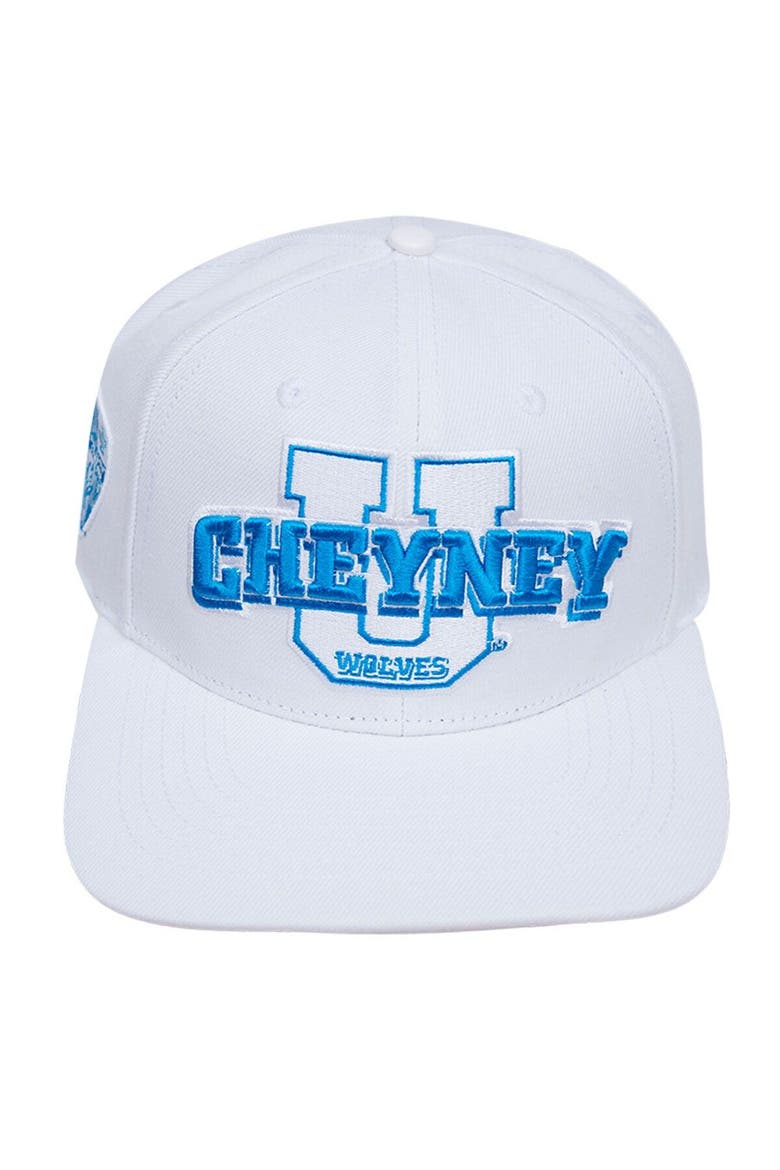 Men's Pro Standard White Cheyney Wolves  Evergreen Wool Snapback Hat, Alternate, color, White