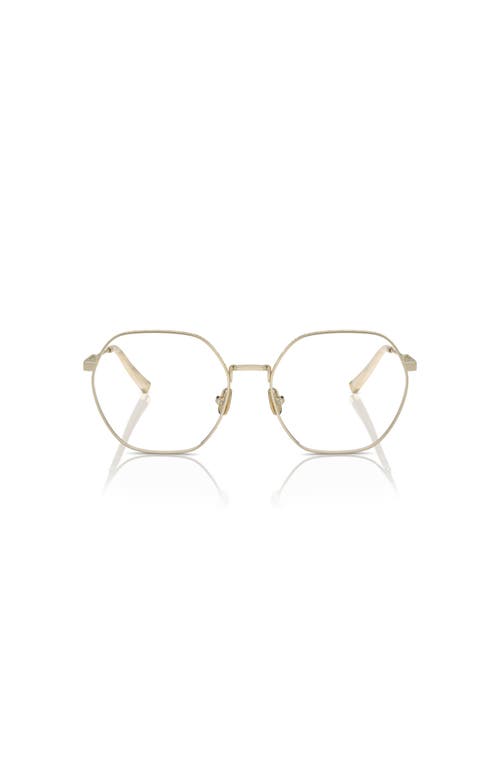 Brunello Cucinelli 55mm Irregular Optical Glasses In Gold