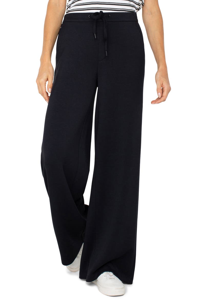 Wide Leg Sweatpants, Main, color, BLACK