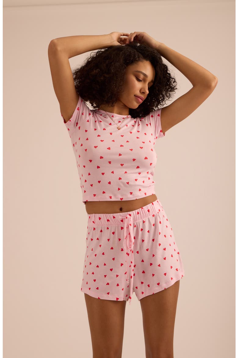 Unwind Drawstring Shorts, Alternate, color, SO IN LOVE PINK