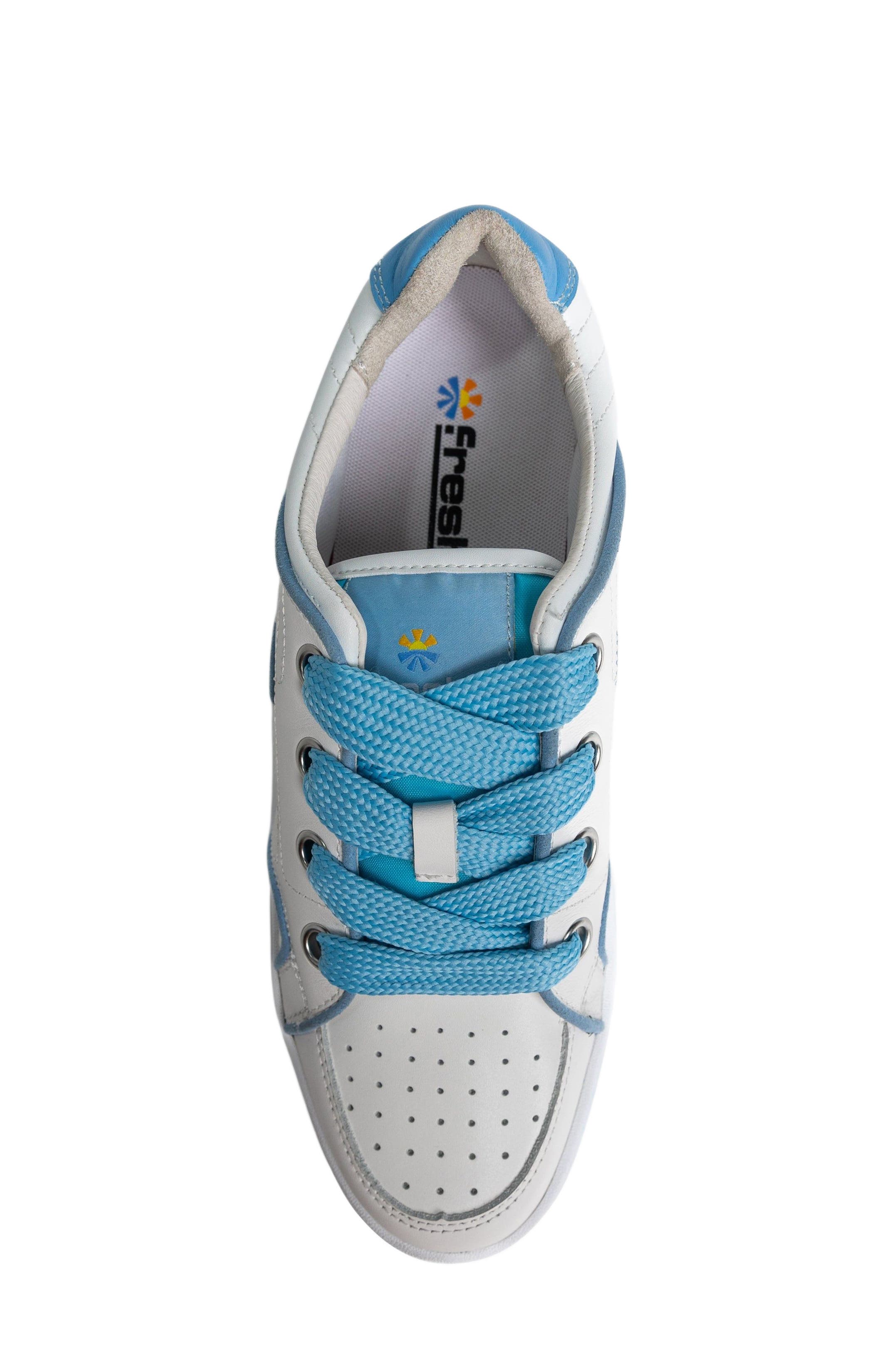 Freshy Steezy Lites Women's Sneaker, Alternate, color, White/Light Blue