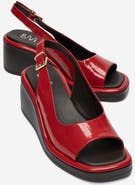 Forever & Always Shoes Orlena Leather Platform Wedge Sandal