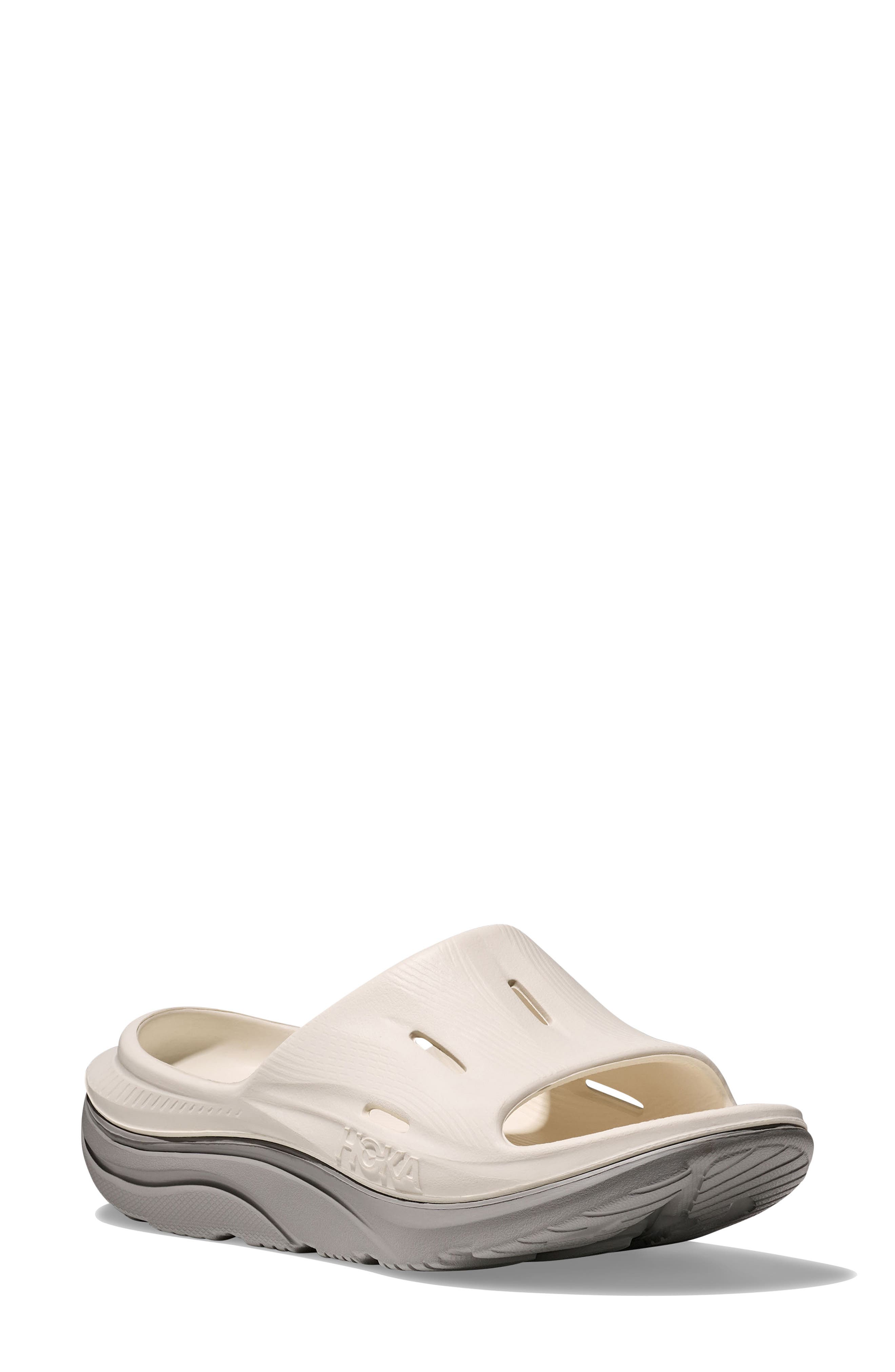 Ora Recovery Slide 3 Sandal, Main, color, ALABASTER / AMBIENT BLUE