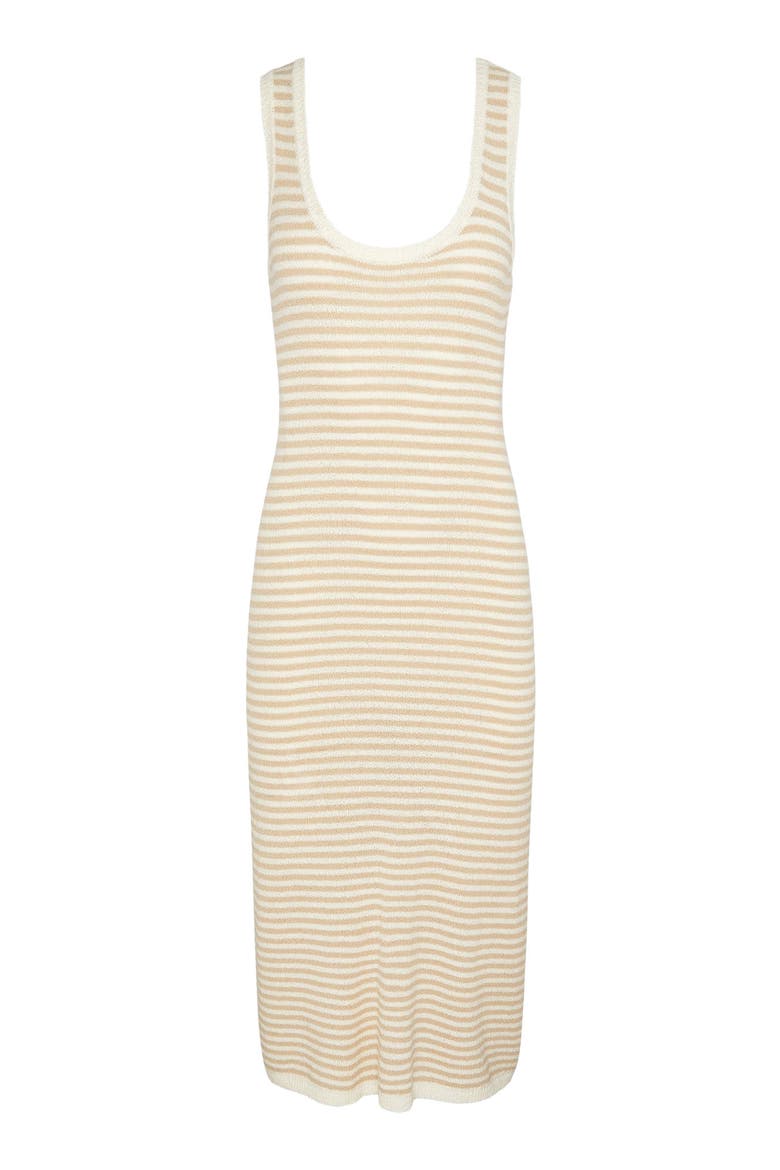Cotton Boucle Tank Dress, Alternate, color, Jute/Egret
