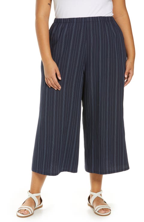 Variegated Stripe Culottes (Plus Size)