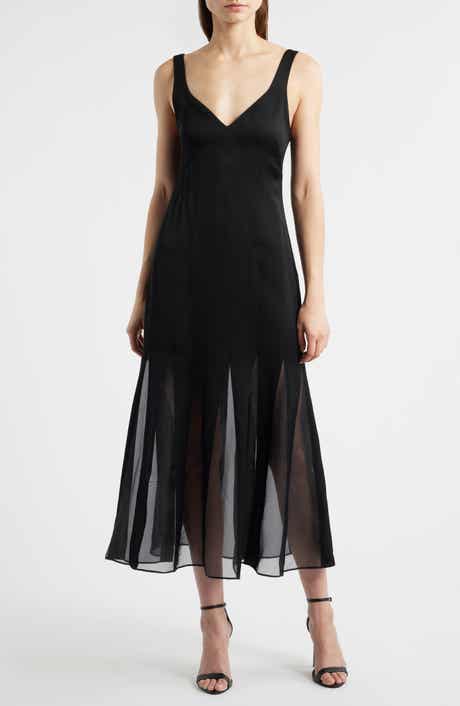 Sleeveless Godet Maxi Dress