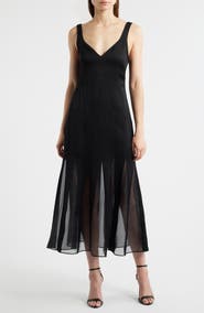 BOSS Sleeveless Godet Maxi Dress