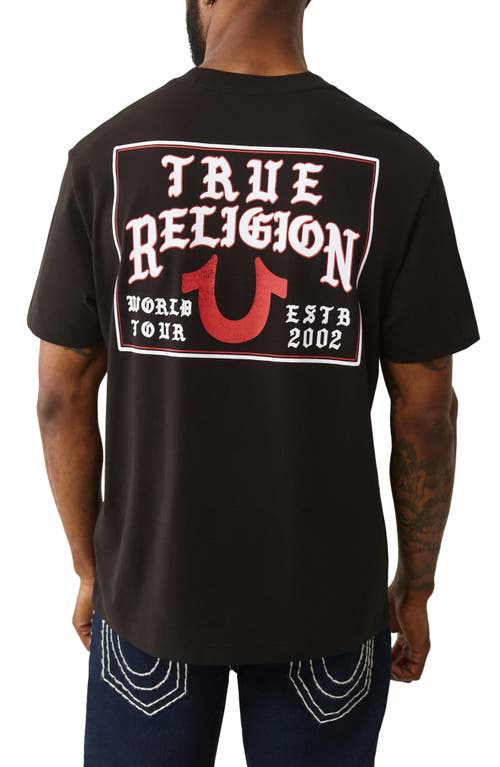 True Religion Flag Cotton Graphic T-shirt In Black