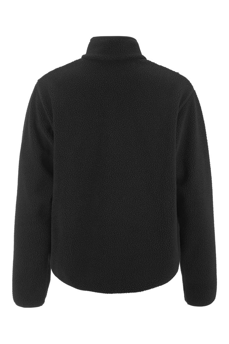 Join High Pile Fleece Half Zip Pullover, Alternate, color, BLACK