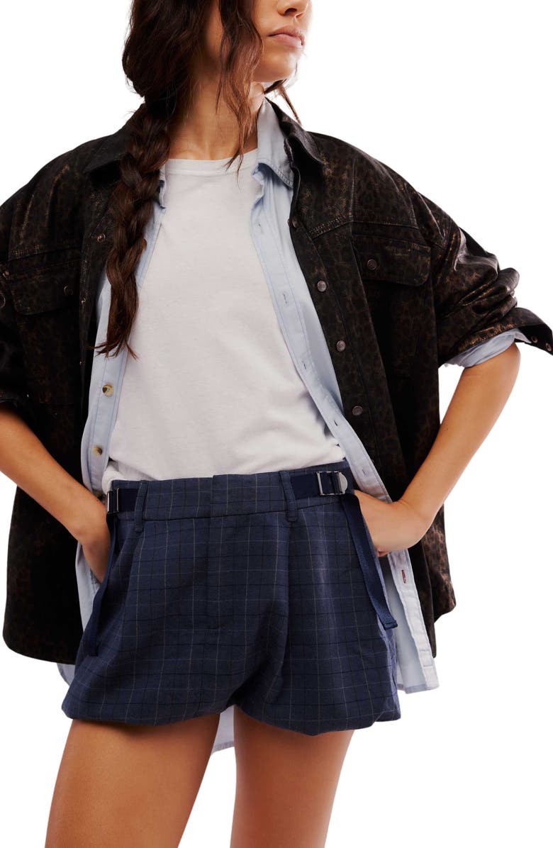 Free People Saturn Plaid Bubble Miniskirt, Alternate, color,