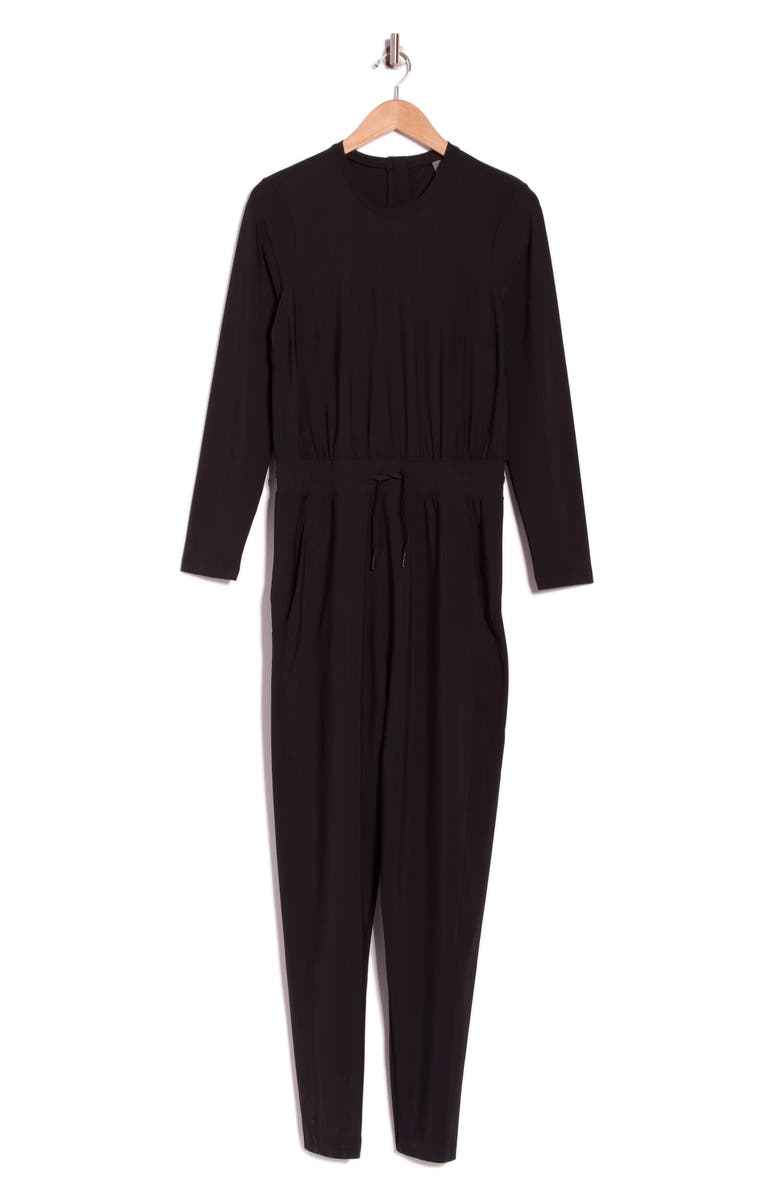 Sweaty Betty Explorer Long Sleeve Jumpsuit, Alternate, color, Black
