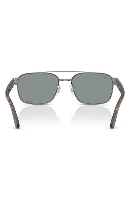 Ray Ban Rb3751ch Chromance Sunglasses Havana Frame Blue Lenses Polarized 61-17 In Gunmetal