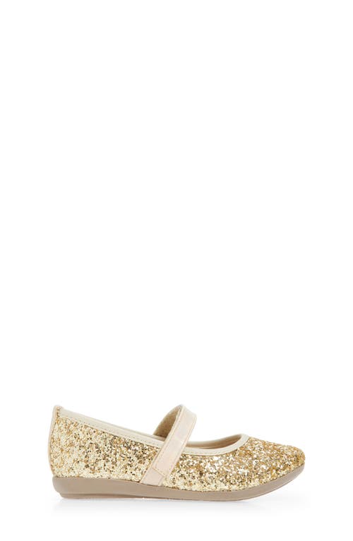 Childrenchic Kids' Estrella Mary Jane Flat In Gold