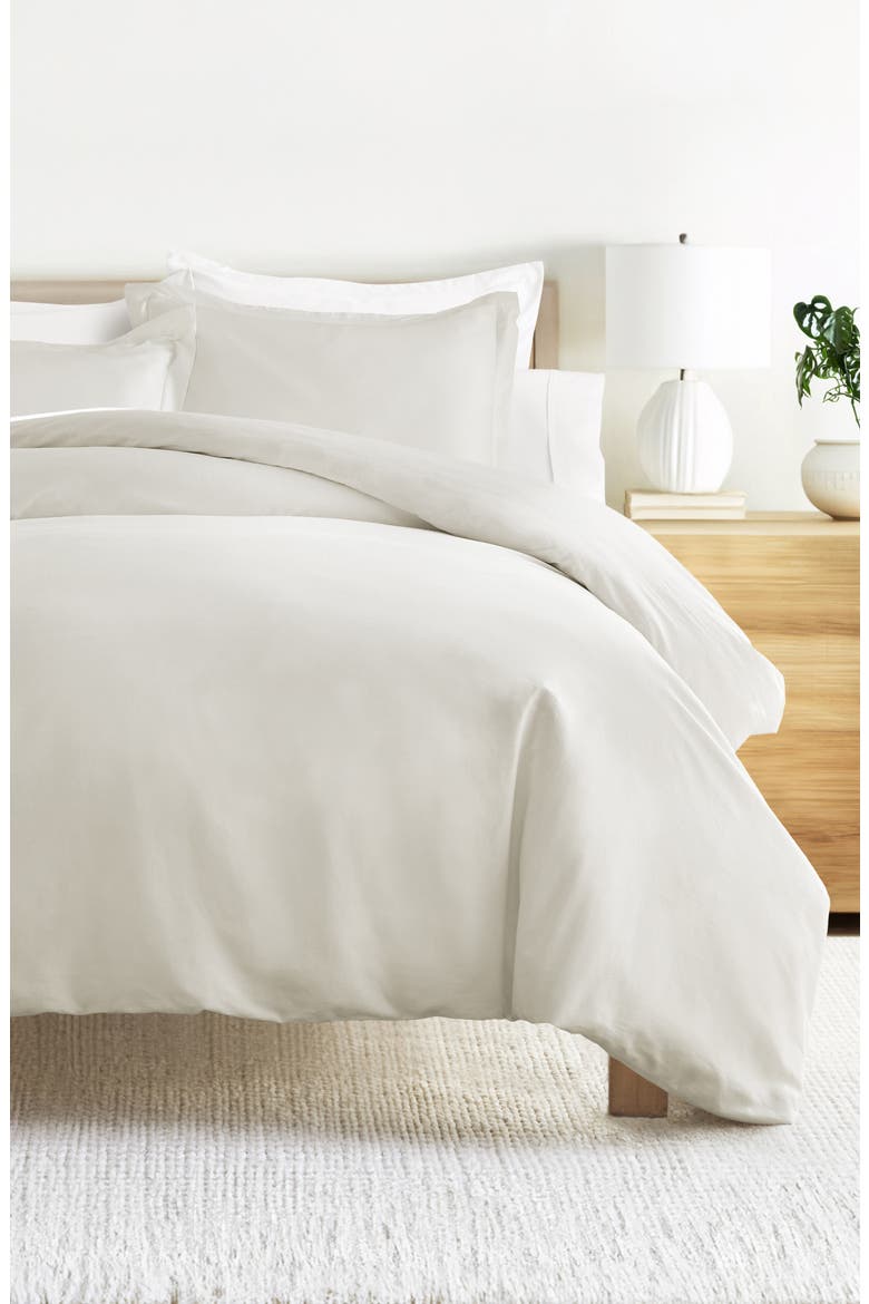 Vintage Washed Cotton Duvet Cover & Sham Set, Alternate, color, IVORY