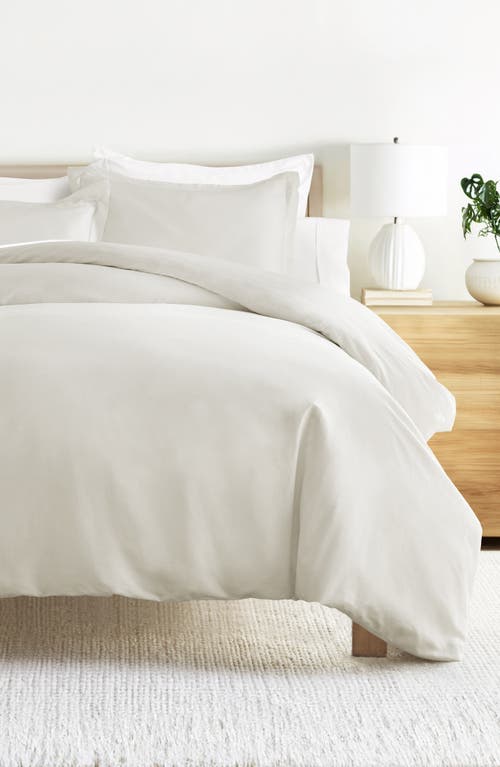Homespun Vintage Washed Cotton Duvet Cover & Sham Set In White