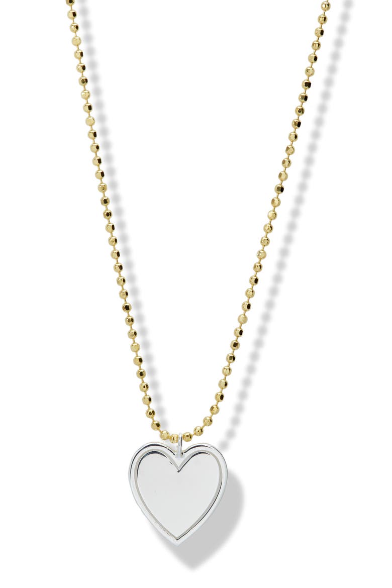 Heart Pendant Necklace, Main, color, GOLD/SILVER