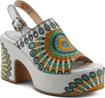 最新情報 L'Artiste by Sandal Platform Slingback Stevienix Step Spring 洋書