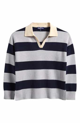 Freshman Kids' Stripe Johnny Collar Rugby Sweater