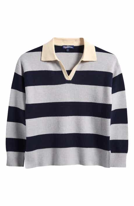 Freshman Kids' Stripe Johnny Collar Rugby Sweater