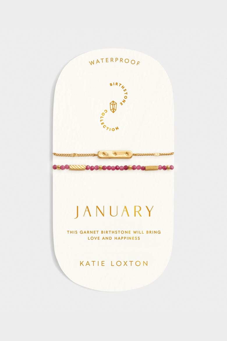 Birthstone Bracelet 'January' in Garnet, Main, color, January