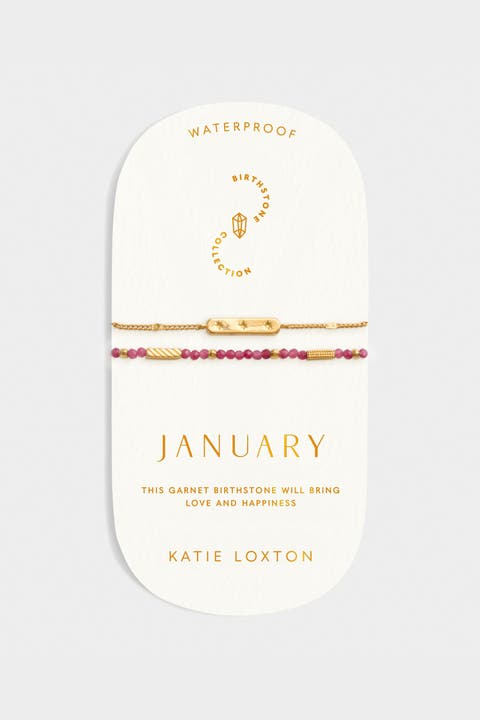 Birthstone Bracelet 'January' in Garnet