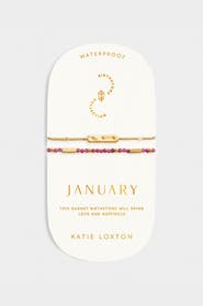 Katie Loxton Birthstone Bracelet 'January' in Garnet