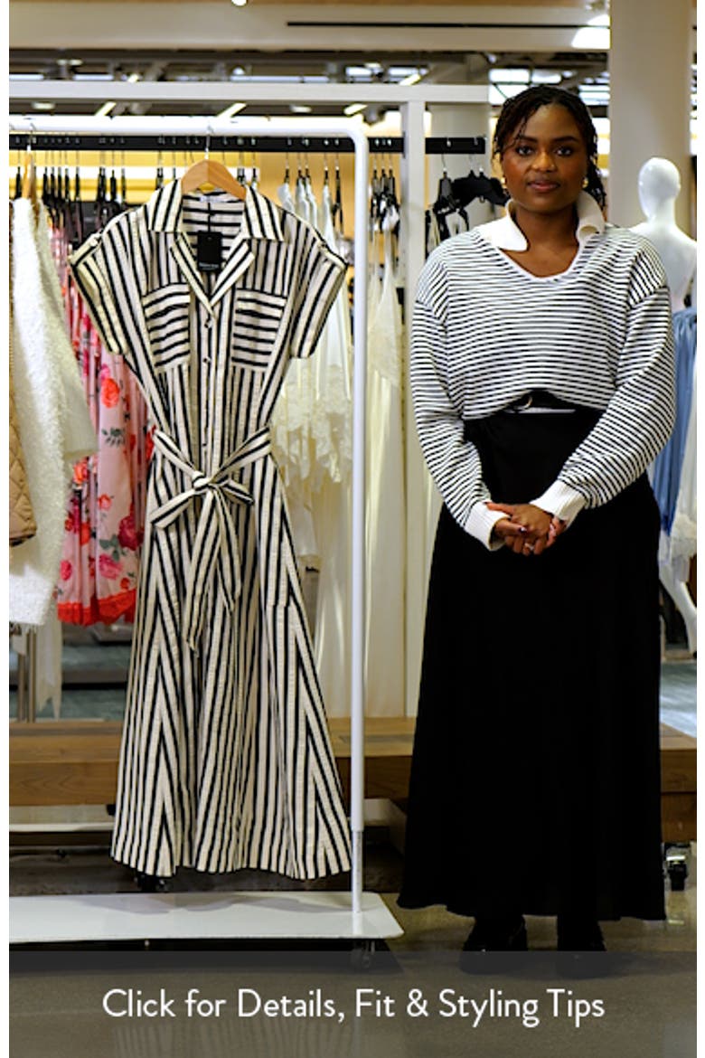 Portia Stripe Maxi Shirtdress video